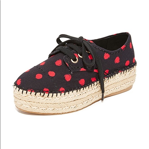 $250 NEW Alice + Olivia Rory Platform Polka Dot Sneakers Size 10